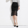 Hollow Out Half-length Skirt with Buttock-wrapped Pure Lace